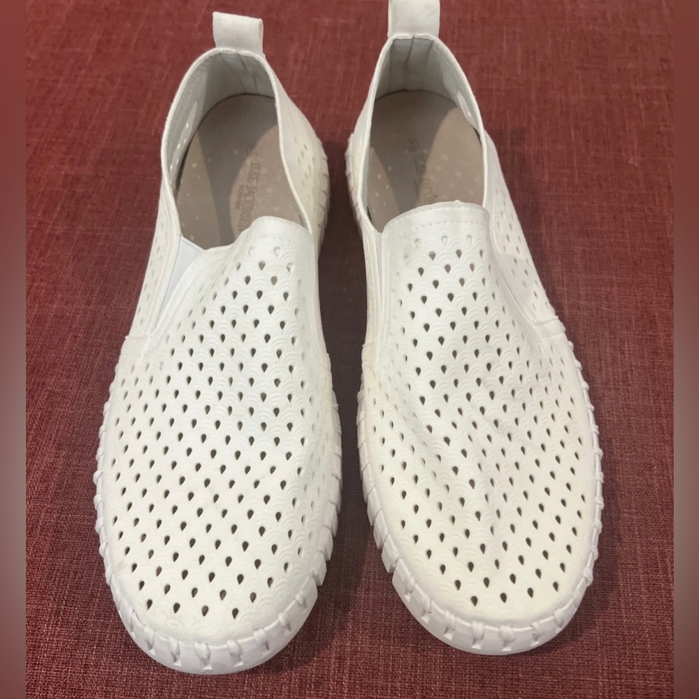 Ilse Jacobsen Women/Men Tulip White Slip On Flat Sneaker Shoes Size EU 45 US 13